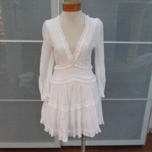 Mable Long Sleeve Plunging Neckline Dress